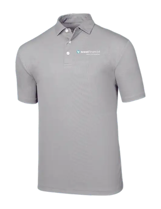 Callaway Birdseye Light Grey Polo w/Bread Financial Client Partnerships Logo