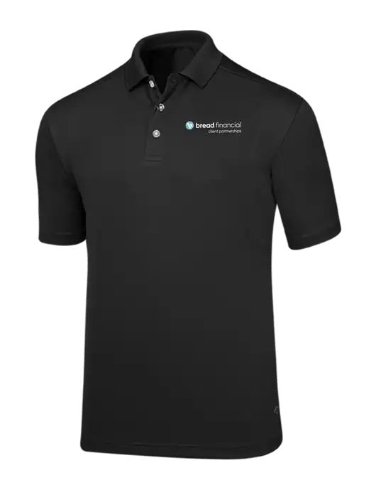 Callaway Core Black Performance Polo w/Bread Financial Client Partnerships Logo