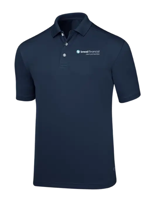 Callaway Core Navy Performance Polo w/Bread Financial Client Partnerships Logo