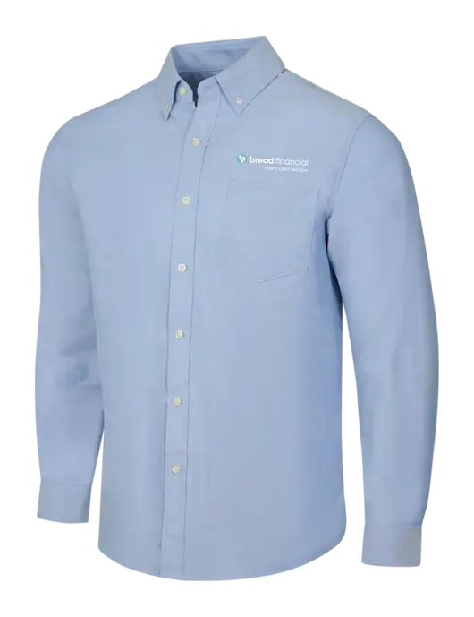 Light Blue SuperPro Oxford Shirt w/Bread Financial Client Partnerships Logo