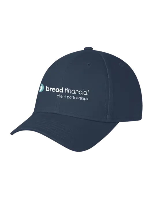 Navy Structured Cap Hook & Loop w/Bread Financial Client Partnerships Logo