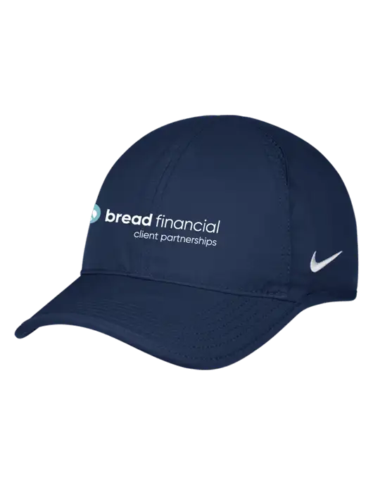Nike Navy Featherlight Cap w/Bread Financial Client Partnerships Logo
