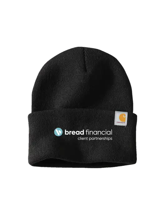 Carhartt Black Watch Cap 2.0 w/Bread Financial Client Partnerships Logo