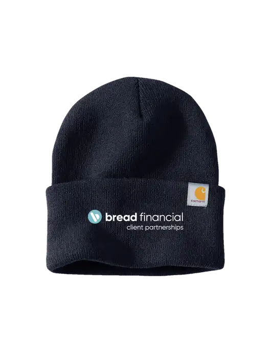 Carhartt Navy Watch Cap 2.0 w/Bread Financial Client Partnerships Logo