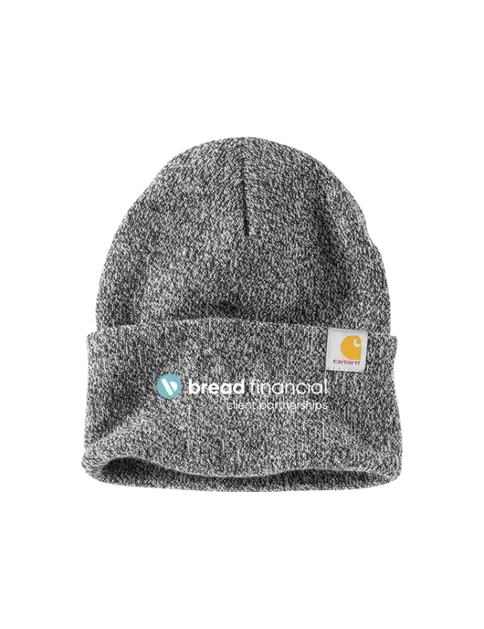 Carhartt Medium Grey Heather Watch Cap 2.0 w/Bread Financial Client Partnerships Logo