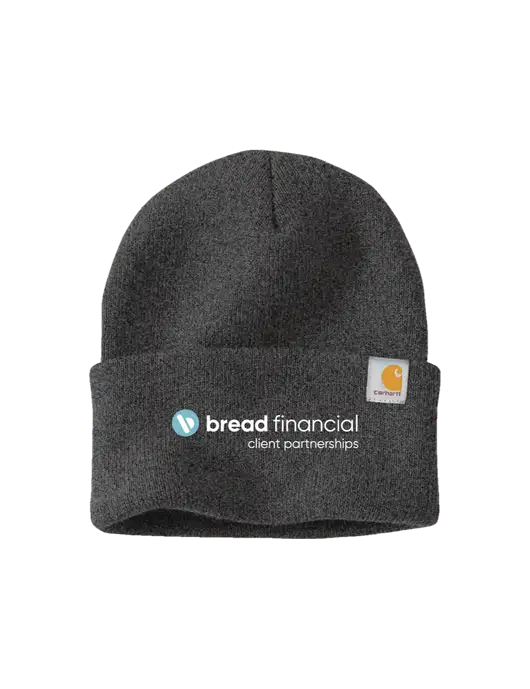 Carhartt Dark Grey Watch Cap 2.0 w/Bread Financial Client Partnerships Logo
