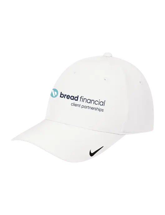 Nike White Dri-FIT Legacy Cap w/Bread Financial Client Partnerships Logo