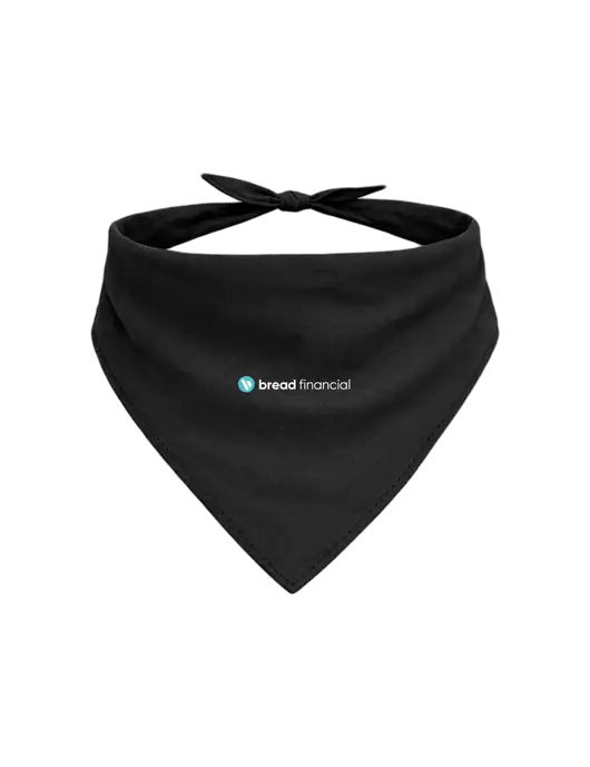 Black Pet Bandana Small w/Bread Financial Logo