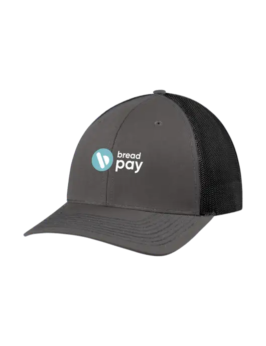 Richardson Adjustable Snapback Original 112 Trucker Cap Dark Grey w/Black Mesh w/Bread Pay Logo