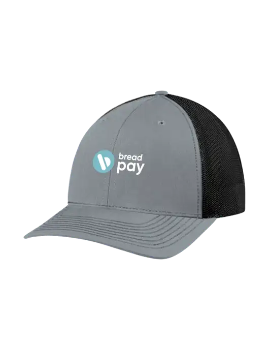 Richardson Adjustable Snapback Original 112 Trucker Cap Heather Grey w/Black Mesh w/Bread Pay Logo