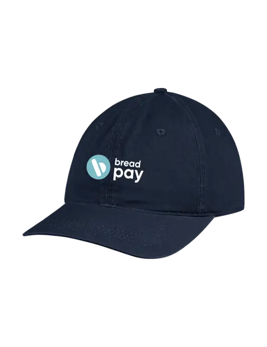 Garment Washed Unstructured Twill Navy Cap w/Bread Pay Logo