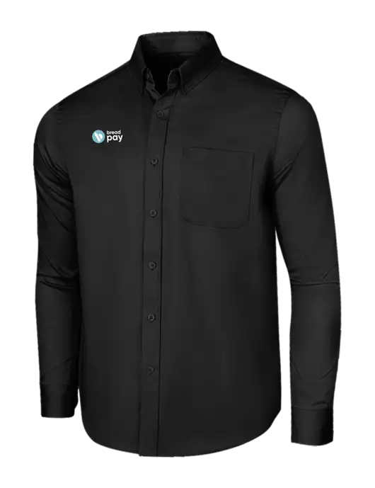 Long Sleeve Deep Black Superpro React Twill Shirt w/Bread Pay Logo