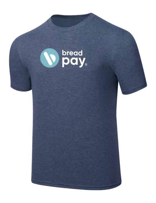 Simply Soft Navy Frost 4.5oz  Poly/Combed Ring Spun Cotton T-Shirt w/Bread Pay Logo