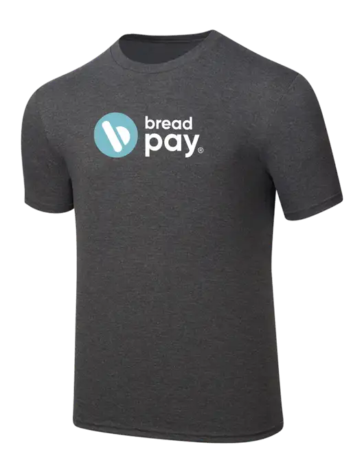 Simply Soft Heathered Charcoal 4.5oz  Poly/Combed Ring Spun Cotton T-Shirt w/Bread Pay Logo