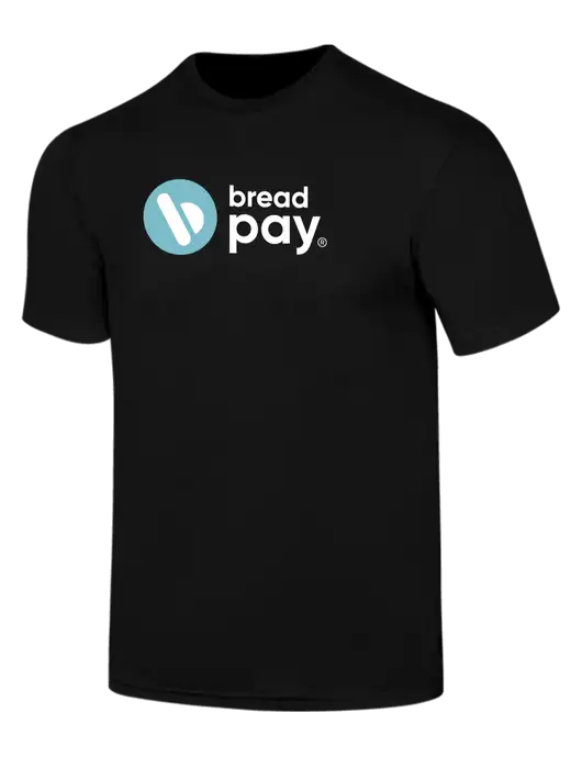Simply Soft Black 4.5oz  Poly/Combed Ring Spun Cotton T-Shirt w/Bread Pay Logo