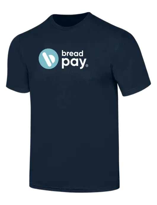 Simply Soft Navy 4.5oz  Poly/Combed Ring Spun Cotton T-Shirt w/Bread Pay Logo