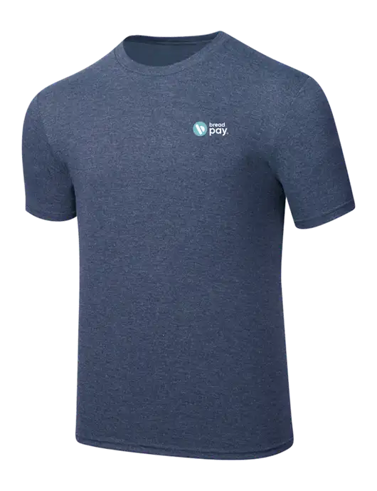 Simply Soft Navy Frost 4.5oz  Poly/Combed Ring Spun Cotton T-Shirt w/Bread Pay Logo