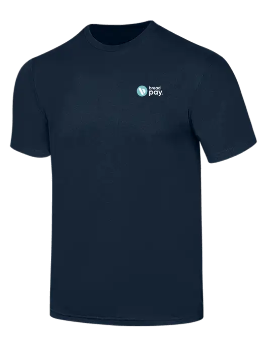 Simply Soft Navy 4.5oz  Poly/Combed Ring Spun Cotton T-Shirt w/Bread Pay Logo