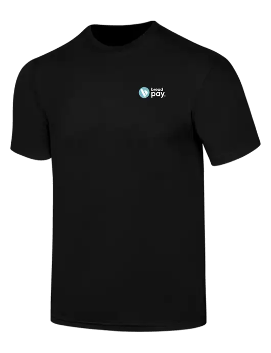 Simply Soft Black 4.5oz  Poly/Combed Ring Spun Cotton T-Shirt w/Bread Pay Logo
