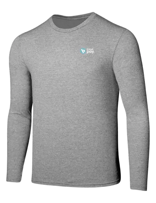 Seriously Soft Light Heathered Grey Long Sleeve T-Shirt w/Bread Pay Logo