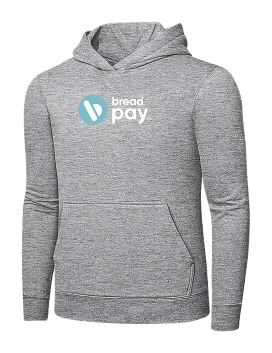 Light Grey Heather 7.8 oz Ring Spun Hooded Sweatshirt w/Bread Pay Logo