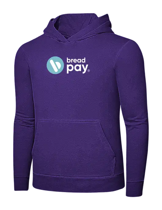 Purple 7.8 oz Ring Spun Hooded Sweatshirt w/Bread Pay Logo