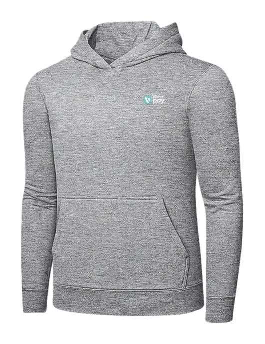 Light Grey Heather 7.8 oz Ring Spun Hooded Sweatshirt w/Bread Pay Logo