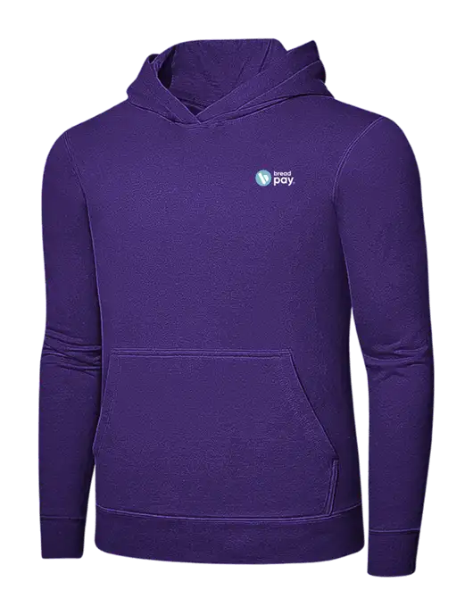 Purple 7.8 oz Ring Spun Hooded Sweatshirt w/Bread Pay Logo