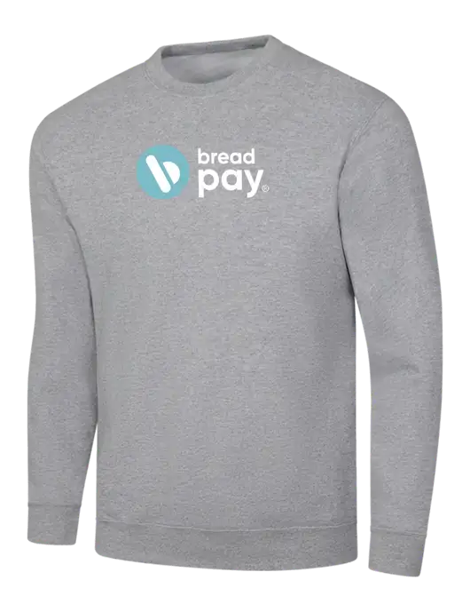 Light Grey Heather 7.8 oz Ring Spun Crew Sweatshirt w/Bread Pay Logo