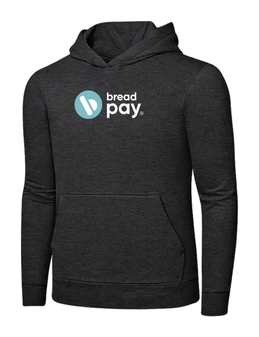 Dark Heather Grey 7.8 oz Ring Spun Hooded Sweatshirt w/Bread Pay Logo