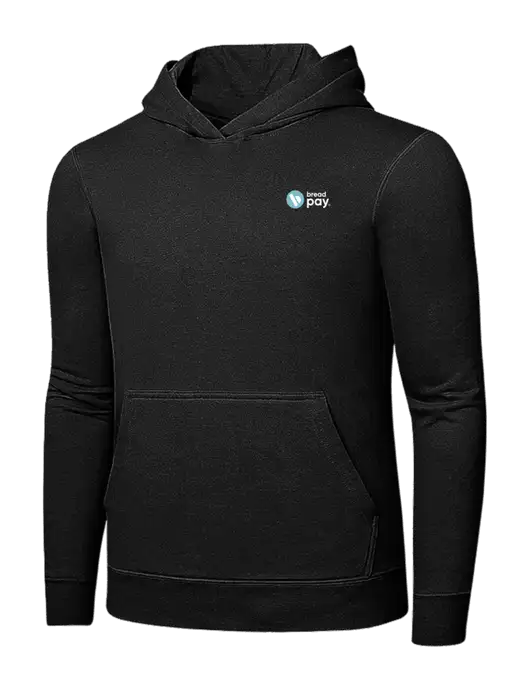 Jet Black 7.8 oz Ring Spun Hooded Sweatshirt w/Bread Pay Logo