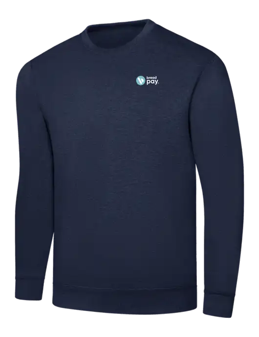 Navy 7.8 oz Ring Spun Crew Sweatshirt w/Bread Pay Logo
