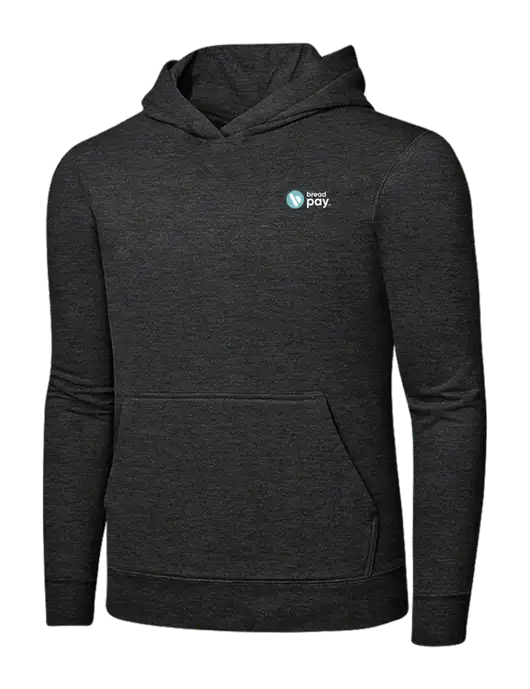 Dark Heather Grey 7.8 oz Ring Spun Hooded Sweatshirt w/Bread Pay Logo