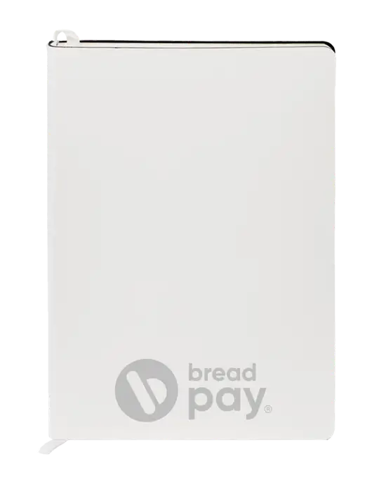 Fabrizio White Soft Cover 5.75 x 8.125 Journal w/Bread Pay Logo