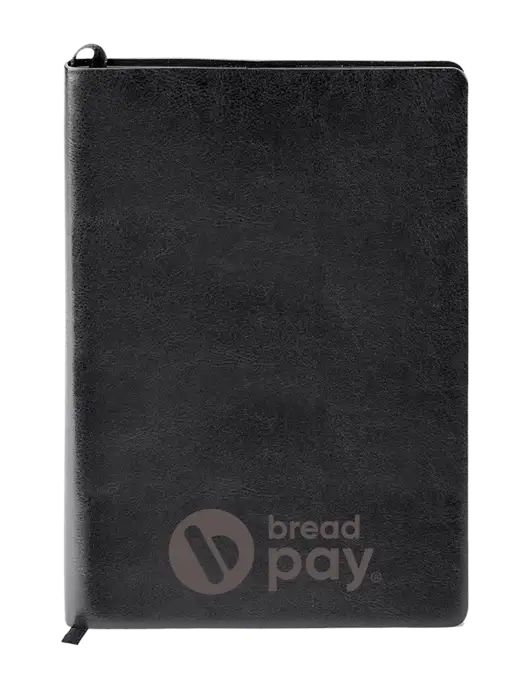 Fabrizio Black Soft Cover 5.75 x 8.125 Journal w/Bread Pay Logo