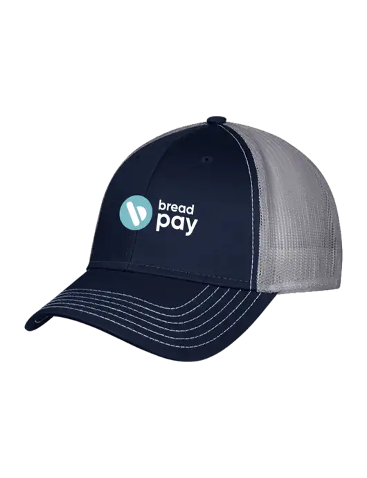 Navy/Grey Mesh Trucker Cap Snap Back w/Bread Pay Logo