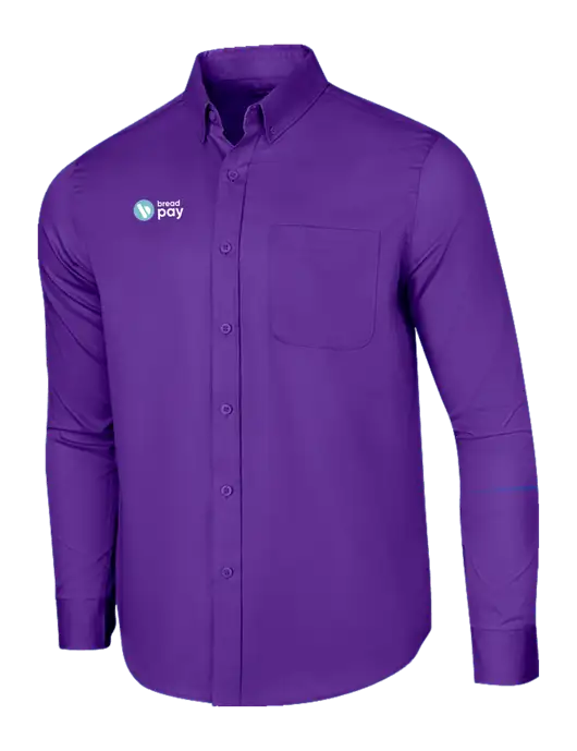 Long Sleeve Purple Superpro React Twill Shirt w/Bread Pay Logo