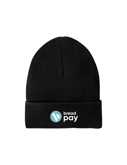 Recycled Black Beanie w/Bread Pay Logo