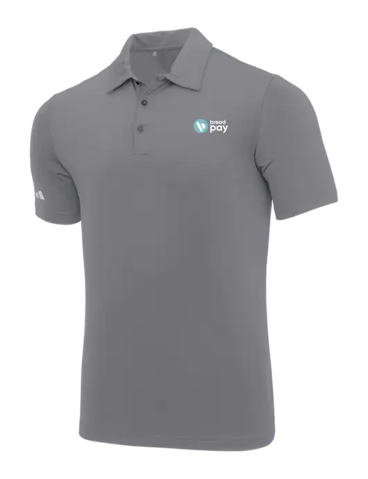 Adidas Medium Grey Ultimate Solid Polo w/Bread Pay Logo