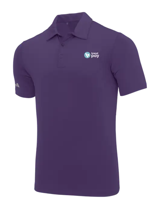 Adidas Purple Ultimate Solid Polo w/Bread Pay Logo