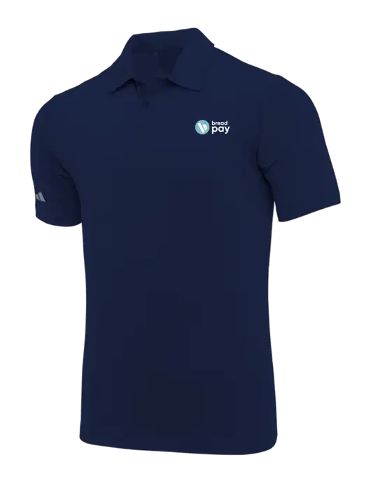 Adidas Navy Blue Ultimate Solid Polo w/Bread Pay Logo