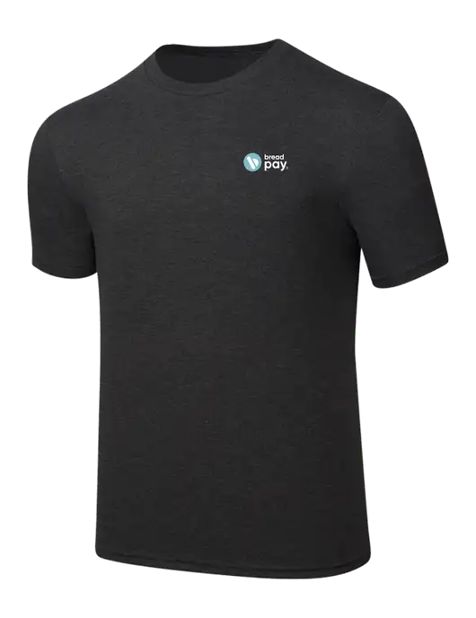 Simply Soft Black Frost 4.5oz  Poly/Combed Ring Spun Cotton T-Shirt w/Bread Pay Logo