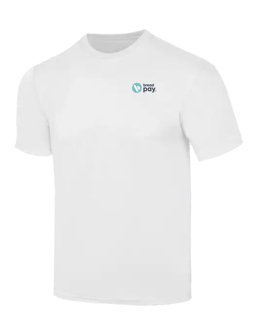 Simply Soft White 4.5oz  Poly/Combed Ring Spun Cotton T-Shirt w/Bread Pay Logo