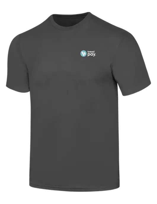 Simply Soft Charcoal 4.5oz  Poly/Combed Ring Spun Cotton T-Shirt w/Bread Pay Logo
