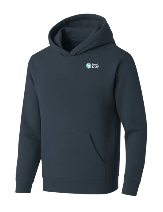 BELLA+CANVAS Dark Grey Sponge Fleece Pullover Hoodie w/Bread Pay Logo