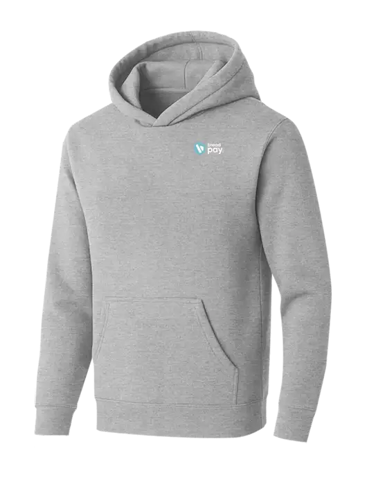 BELLA+CANVAS Light Grey Heather Sponge Fleece Pullover Hoodie w/Bread Pay Logo