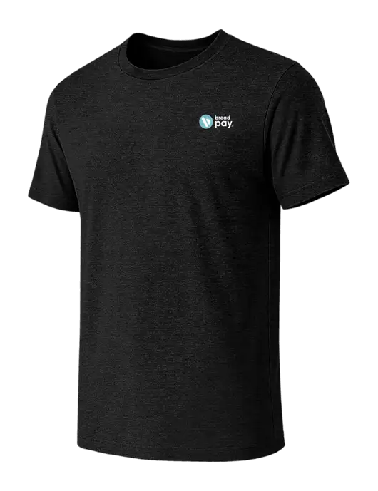 BELLA+CANVAS Black Heather CVC Short Sleeve Tee w/Bread Pay Logo