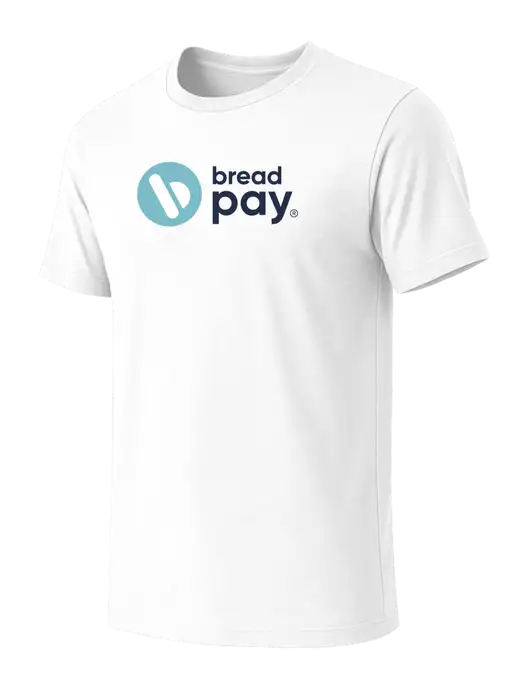 BELLA+CANVAS White Blend CVC Short Sleeve Tee w/Bread Pay Logo