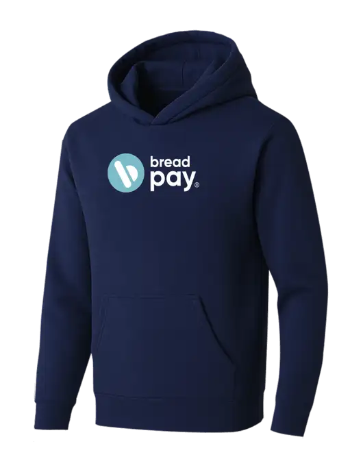 BELLA+CANVAS Navy Sponge Fleece Pullover Hoodie w/Bread Pay Logo