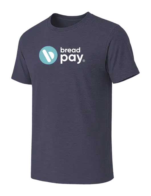 BELLA+CANVAS Heather Navy CVC Short Sleeve Tee w/Bread Pay Logo
